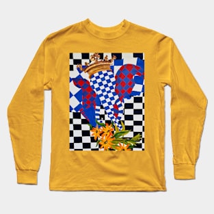 checkered elephant Long Sleeve T-Shirt